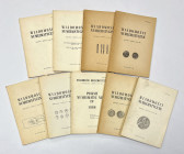 Wiadomości numizmatyczne 1982-1986 - prawie komplet (9szt) Zestaw Wiadomości Numizmatycznych z lat 1982-1986. Do pełnego kompletu brakuje jedynie: 198...