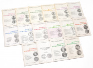 Biuletyn Numizmatyczny - zestaw 16 szt. z lat 1988-1997 Zestaw Biuletynów numizmatycznych z lat&nbsp; 1988-1997.
 W zestawie numery: &nbsp;237-239, 2...