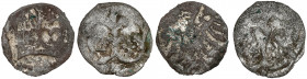 Władysław II Jagiełło i III Warneńczyk, Denary Kraków (2szt) W zestawie rzadki, późny typ denarów Władysława Jagiełły i denar Władysława Warneńczyka ...