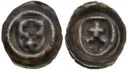 Kazimierz IV Jagiellończyk, Brakteat Elbląg Odmiana z tarczą miejską średnią.
 Srebro, średnica 11-12 mm, waga 0.18 g
 Reference: Kopicki 7060 (R3)...