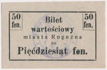 Rogoźno, 50 fenigów (1919) - niemiecki stempel, z kropką po 'fen.' Reference: Podczaski P-176.D1.1.e
Grade: UNC/AU 

POLAND POLEN GERMANY RUSSIA NO...