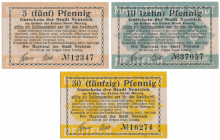Neuteich (Nowy Staw), 5, 10 i 50 pfg 1920 (3szt) Reference: Tieste 5010.05.20-22
Grade: 1, 1/AU 

POLAND POLEN GERMANY RUSSIA NOTGELDS