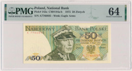 50 złotych 1975 - A Reference: Miłczak 144a
Grade: PMG 64