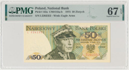50 złotych 1975 - L Reference: Miłczak 144a
Grade: PMG 67 EPQ