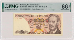 100 złotych 1976 - CK Reference: Miłczak 146
Grade: PMG 66 EPQ