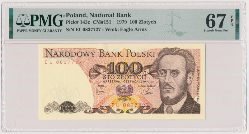 100 złotych 1979 - EU Pierwsza seria w roczniku 1979 - ceniona i poszukiwana.&nb...