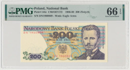 200 złotych 1986 - DN Reference: Miłczak 167
Grade: PMG 66 EPQ