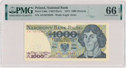 1.000 złotych 1975 - AN Reference: Miłczak 145b
Grade: PMG 66 EPQ
