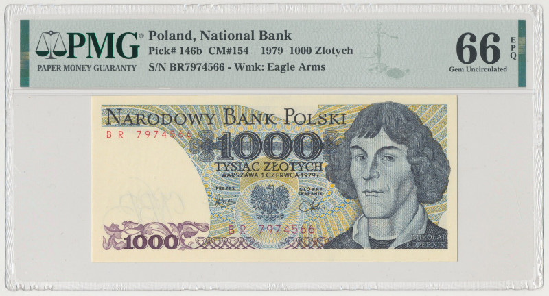 1.000 złotych 1979 - BR Reference: Miłczak 154
Grade: PMG 66 EPQ