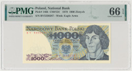 1.000 złotych 1979 - BY Reference: Miłczak 154
Grade: PMG 66 EPQ