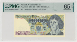 1.000 złotych 1979 - CN Reference: Miłczak 154
Grade: PMG 65 EPQ