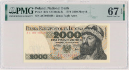 2.000 złotych 1979 - AC Reference: Miłczak 155b
Grade: PMG 67 EPQ