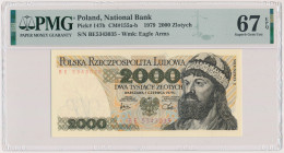 2.000 złotych 1979 - BE Reference: Miłczak 155b
Grade: PMG 67 EPQ