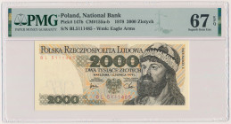 2.000 złotych 1979 - BL Reference: Miłczak 155b
Grade: PMG 67 EPQ