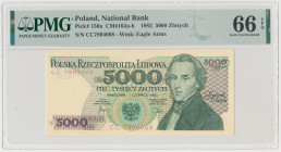 5.000 złotych 1982 - CC Reference: Miłczak 164b
Grade: PMG 66 EPQ