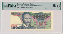 10.000 złotych 1987 - K Reference: Miłczak 169
Grade: PMG 65 EPQ