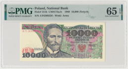 10.000 złotych 1988 - AT Reference: Miłczak 174b
Grade: PMG 65 EPQ