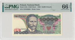 10.000 złotych 1988 - CZ Reference: Miłczak 174b
Grade: PMG 66 EPQ