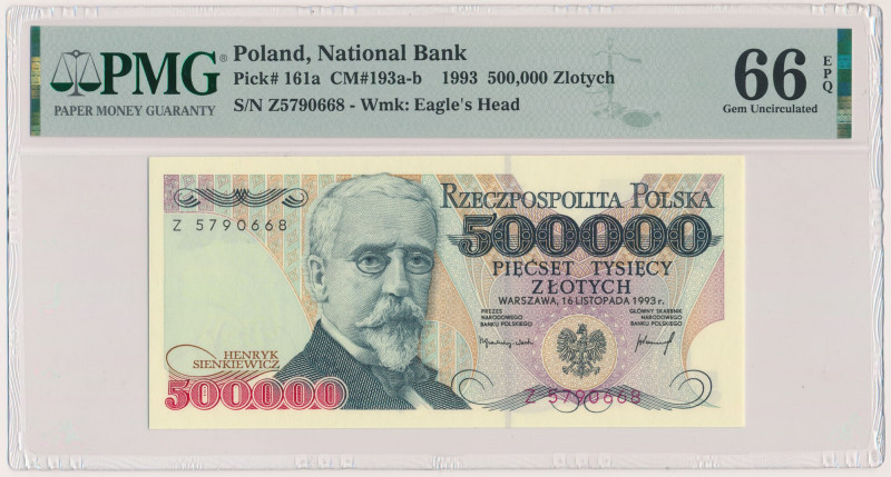 500.000 złotych 1993 - Z Reference: Miłczak 193a
Grade: PMG 66 EPQ