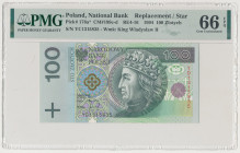 100 złotych 1994 - YD - seria zastępcza Reference: Miłczak 199d
Grade: PMG 66 EPQ