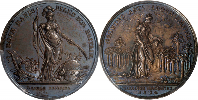 1736 Jernegan's Cistern Medal. By John Tanner. Betts-169, Eimer-537, MI III:72. ...