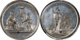 1783 Peace of Versailles "Libertas Americana" Medal. Betts-608. Tin, with Copper Scavenger. Specimen-61 (PCGS).
An unusually nice example of this pop...