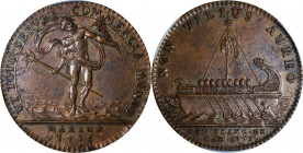 1755 Franco-American Jeton. The Argonauts and the Golden Fleece. Lecompte-160. Bronze. AU-53 (PCGS).
28 mm. 9.47 grams. With glints of steel-olive to...