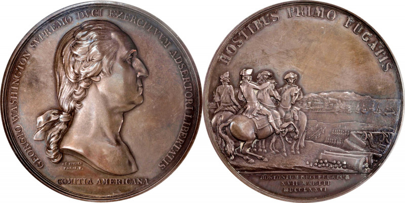 "1776" (ca. 1910-1930) Washington Before Boston Medal. Sixth Paris Mint Issue. F...