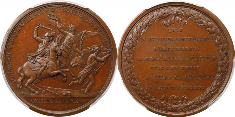 "1781" John Eager Howard at Cowpens Medal. Original Paris Mint Striking. By Pier...