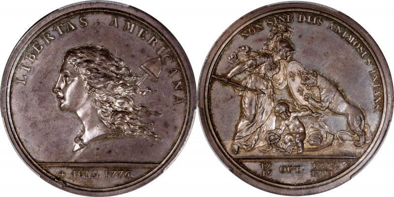 "1781" (1783) Libertas Americana Medal. Original. Paris Mint. By Augustin Dupre....