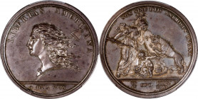 "1781" (1783) Libertas Americana Medal. Original. Paris Mint. By Augustin Dupre. Adams-Bentley 15, Betts-615. Silver. MS-63+ (PCGS).
An exceptional e...