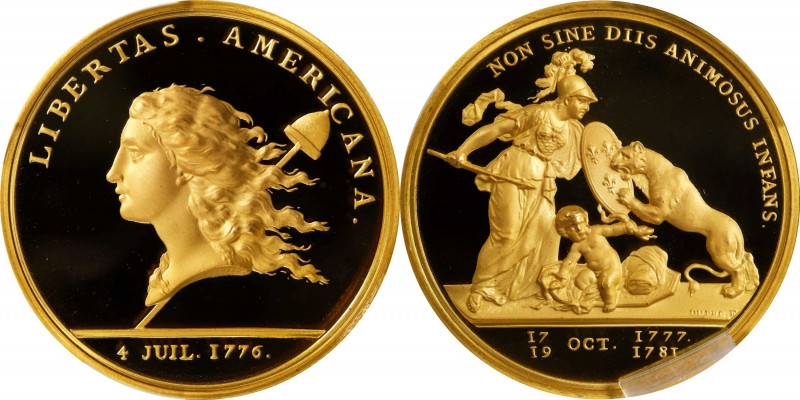 "1781" (2000) Libertas Americana Medal. Modern Paris Mint Dies. Gold. #355/500. ...