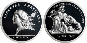 "1781" (2015) Libertas Americana Medal. Modern Paris Mint Dies. Silver. Proof-70 Ultra Cameo (NGC).
99 mm. 1 kilogram. A fully struck, boldly cameoed...