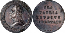 Undated (ca. 1860) Washington - Pro Patria Ejusque Libertate Medal. By George Hampden Lovett. Musante GW-353, Baker-271. Silver. MS-63 (NGC).
21 mm. ...