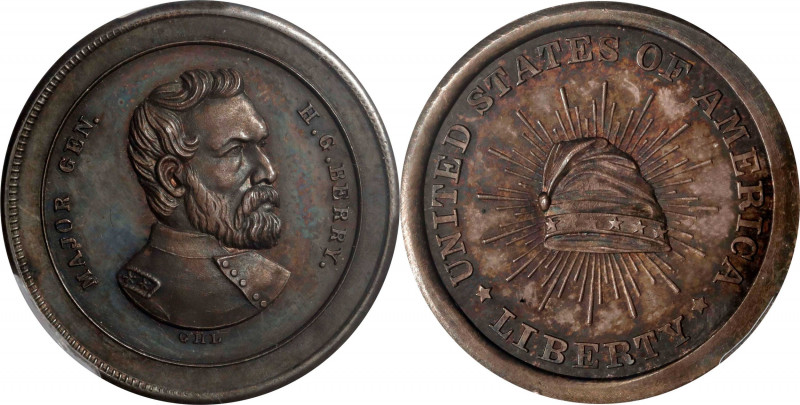 Undated (ca. 1863) Major General H.G. Berry / Liberty Cap Medal Muling. By Georg...