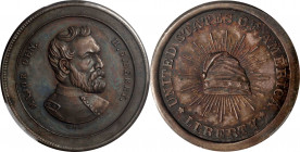 Undated (ca. 1863) Major General H.G. Berry / Liberty Cap Medal Muling. By George Hampden Lovett and John Adams Bolen. Musante JAB M/E-18. Silver. MS-...
