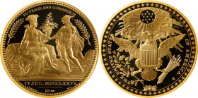Two-Piece Set of "1776" (2013) United States Diplomatic Medals. Modern Paris Mint Dies. Gold. Proof-70 Deep Cameo (PCGS).
41 mm each, 2 ounces each. ...
