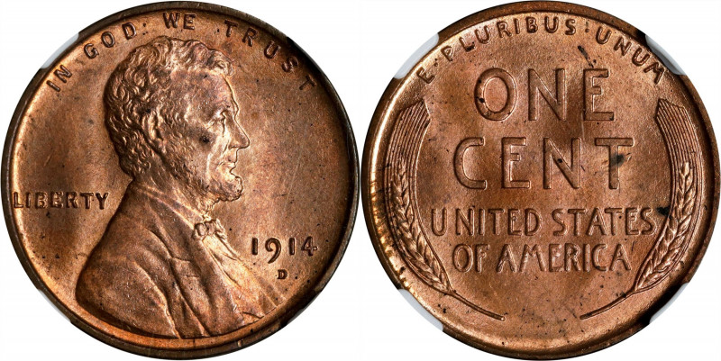 1914-D Lincoln Cent. MS-63 RB (NGC).
An issue that needs no introduction among ...