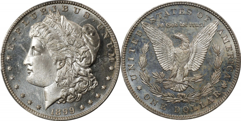 1899 Morgan Silver Dollar. MS-66+ PL (PCGS). CAC.
Outstanding quality and eye a...