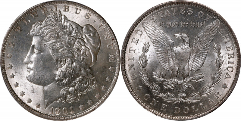 1901 Morgan Silver Dollar. MS-62 (PCGS).
This significant offering is for a Min...