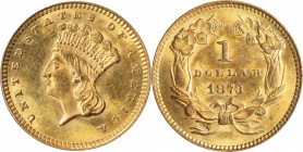 1873 Gold Dollar. Open 3. MS-62 (PCGS). OGH--First Generation.
PCGS# 7573. NGC ID: 25DB.