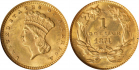 1874 Gold Dollar. MS-63 (NGC).
PCGS# 7575. NGC ID: 25DC.