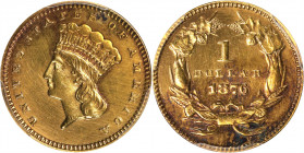 1876 Gold Dollar. AU Details--Repaired (PCGS).
PCGS# 7577. NGC ID: 25DE.
From the Robert Forstrom Collection.