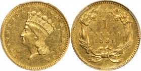 1881 Gold Dollar. AU Details--Edge Repaired (PCGS).
PCGS# 7582. NGC ID: 25DK.
From the Robert Forstrom Collection.