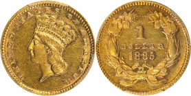 1885 Gold Dollar. AU-58 (PCGS).
PCGS# 7586. NGC ID: 25DP.
From the Robert Forstrom Collection.
