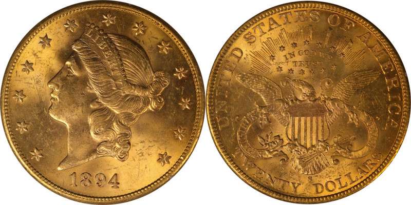 1894-S Liberty Head Double Eagle. MS-61 (PCGS). OGH--First Generation.
PCGS# 90...