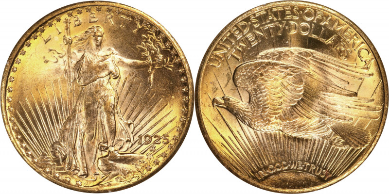 1925 Saint-Gaudens Double Eagle. MS-63 (PCGS). OGH--First Generation.
PCGS# 918...