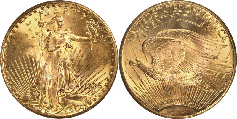 1926 Saint-Gaudens Double Eagle. MS-63 (PCGS). OGH--First Generation.
PCGS# 918...