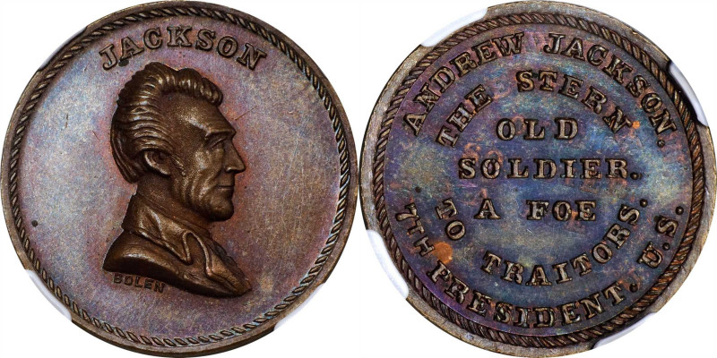 Undated (ca. 1867) Jackson / The Stern Old Soldier Medal. By John Adams Bolen. M...