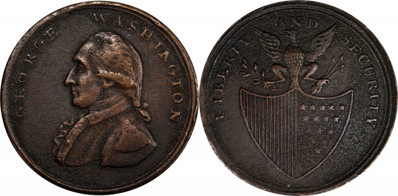 Undated (1795) Washington Liberty and Security Penny. Musante GW-45, Baker-30, W...